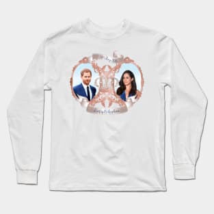 Harry and Meghan / Rose Gold Frames Long Sleeve T-Shirt